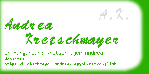 andrea kretschmayer business card